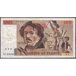 F 68-01 - 1978 - 100 francs - Delacroix - Série J.1 - Etat : TB-