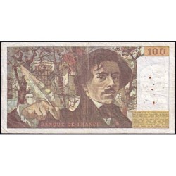 F 68-01 - 1978 - 100 francs - Delacroix - Série T.1 - Etat : TB-