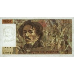 F 69-01a - 1978 - 100 francs - Delacroix - Série G.2 - Etat : TB à TB+