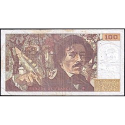 F 69-01a - 1978 - 100 francs - Delacroix - Série W.2 (remplacement) - Etat : TB-