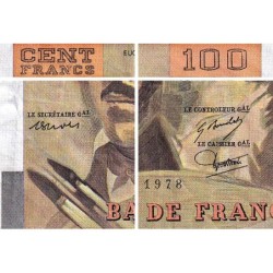 F 69-01c - 1978 - 100 francs - Delacroix - Série B.4 - Etat : TB+
