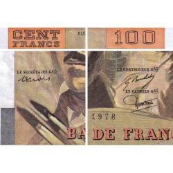 F 69-01c - 1978 - 100 francs - Delacroix - Série B.4 - Etat : TB+