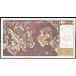F 69-01c - 1978 - 100 francs - Delacroix - Série R.4 - Etat : TB