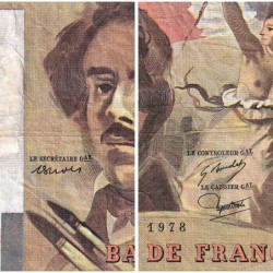 F 69-01d - 1978 - 100 francs - Delacroix - Série D.5 - Etat : TB-