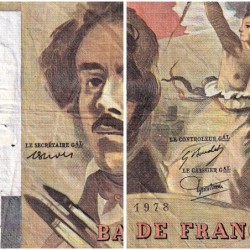 F 69-01d - 1978 - 100 francs - Delacroix - Série L.5 - Etat : TB-