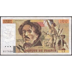 F 69-01d - 1978 - 100 francs - Delacroix - Série L.5 - Etat : TB
