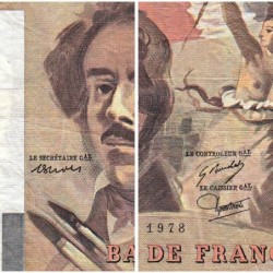 F 69-01d - 1978 - 100 francs - Delacroix - Série J.6 - Etat : TB-