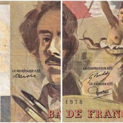 F 69-01d - 1978 - 100 francs - Delacroix - Série S.6 - Etat : B+