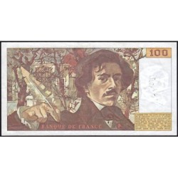 F 69-01d - 1978 - 100 francs - Delacroix - Série T.6 - Etat : TTB