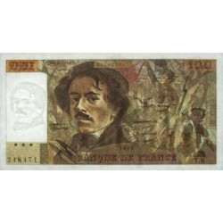 F 69-01d - 1978 - 100 francs - Delacroix - Série T.6 - Etat : TTB
