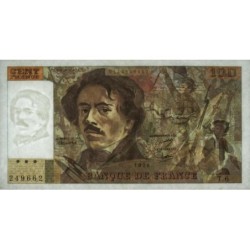 F 69-01d - 1978 - 100 francs - Delacroix - Série T.6 - Etat : TTB