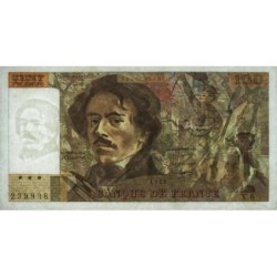F 69-01d - 1978 - 100 francs - Delacroix - Série X.6 - Etat : TTB-