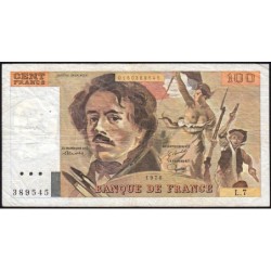 F 69-01d - 1978 - 100 francs - Delacroix - Série L.7 - Etat : TB-