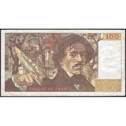F 69-01d - 1978 - 100 francs - Delacroix - Série L.7 - Etat : TB-