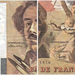 F 69-01d - 1978 - 100 francs - Delacroix - Série L.7 - Etat : TB-
