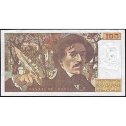 F 69-01e - 1978 - 100 francs - Delacroix - Série F.8 - Etat : TB