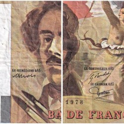 F 69-01e - 1978 - 100 francs - Delacroix - Série G.8 - Etat : B+