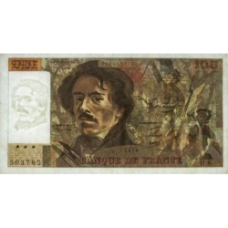 F 69-01e - 1978 - 100 francs - Delacroix - Série H.8 - Etat : TB