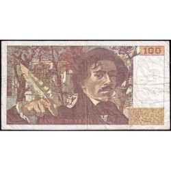 F 69-01e - 1978 - 100 francs - Delacroix - Série N.8 - Etat : TB-