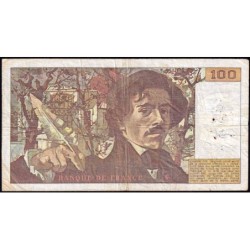 F 69-01e - 1978 - 100 francs - Delacroix - Série X.8 - Etat : TB-