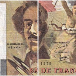 F 69-01e - 1978 - 100 francs - Delacroix - Série X.8 - Etat : TB-