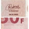 Rép. Démocr. du Congo - Pick 97B - 50 francs - Série KF B - 04/01/2022 - Etat : NEUF