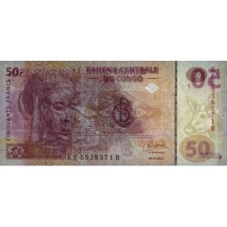 Rép. Démocr. du Congo - Pick 97B - 50 francs - Série KF B - 04/01/2022 - Etat : NEUF
