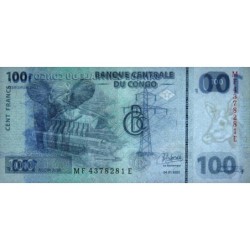 Rép. Démocr. du Congo - Pick 98B - 100 francs - Série MF E - 04/01/2022 - Etat : NEUF