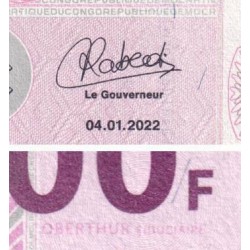 Rép. Démocr. du Congo - Pick 99B - 200 francs - Série ND X - 04/01/2022 - Etat : NEUF