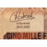 Rép. Démocr. du Congo - Pick 102d_2 - 5'000 francs - Série RA K - 04/01/2022 - Etat : NEUF