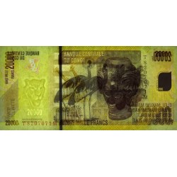 Rép. Démocr. du Congo - Pick 104d - 20'000 francs - Série T M - 04/01/2022 - Etat : NEUF