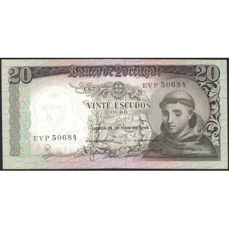 Portugal - Pick 167_1 - 20 escudos - Série EVP - 26/05/1964 - Etat : SUP+