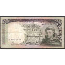 Portugal - Pick 167_4b - 20 escudos - Série CHD - 26/05/1964 - Etat : TB