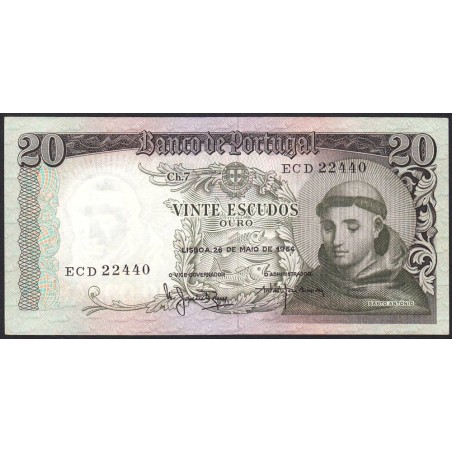 Portugal - Pick 167_7 - 20 escudos - Série ECD - 26/05/1964 - Etat : SUP+