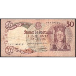 Portugal - Pick 168_a1 - 50 escudos - Série BXX - 26/02/1964 - Etat : B