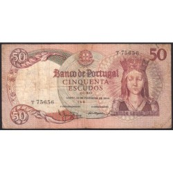 Portugal - Pick 168_a2 - 50 escudos - Série T - 26/02/1964 - Etat : B