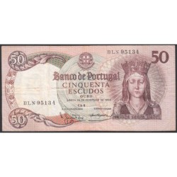 Portugal - Pick 168_a2 - 50 escudos - Série BLN - 26/02/1964 - Etat : TB