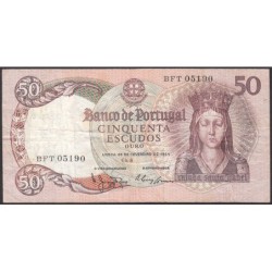 Portugal - Pick 168_a5 - 50 escudos - Série BFT - 26/02/1964 - Etat : TB