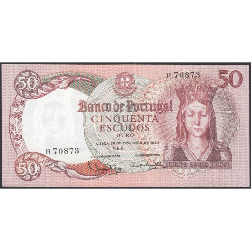 Portugal - Pick 168_a6 - 50 escudos - Série H - 26/02/1964 - Etat : NEUF