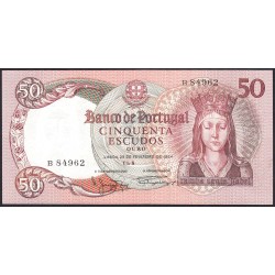 Portugal - Pick 168_a1 - 50 escudos - Série B - 26/02/1964 - Etat : NEUF