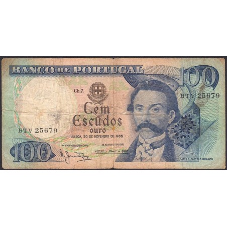 Portugal - Pick 169a_a3 - 100 escudos - Série BTV - 30/11/1965 - Etat : B