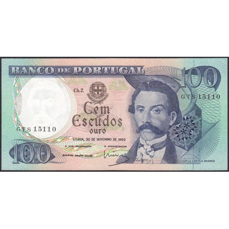 Portugal - Pick 169a_d5 - 100 escudos - Série GTS - 30/11/1965 - Etat : pr.NEUF