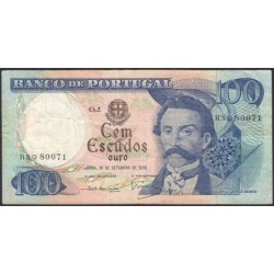 Portugal - Pick 169b_5 - 100 escudos - Série HXQ - 20/09/1978 - Etat : TB