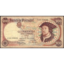 Portugal - Pick 170a_3 - 500 escudos - Série CDZ - 25/01/1966 - Etat : TB