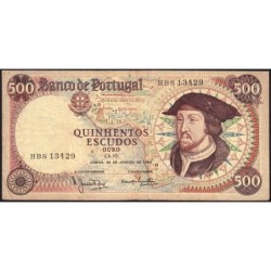 Portugal - Pick 170a_6 - 500 escudos - Série HBS - 25/01/1966 - Etat : TB-