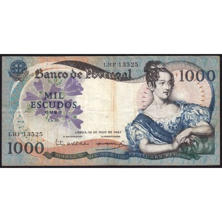 Portugal - Pick 172a_a2 - 1'000 escudos - Série LHF - 19/05/1967 - Etat : TB