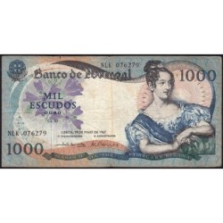 Portugal - Pick 172b_a3 - 1'000 escudos - Série NLK - 19/05/1967 (1980) - Etat : TB