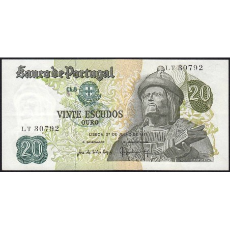 Portugal - Pick 173_a2 - 20 escudos - Série LT - 21/06/1971 - Etat : SUP+
