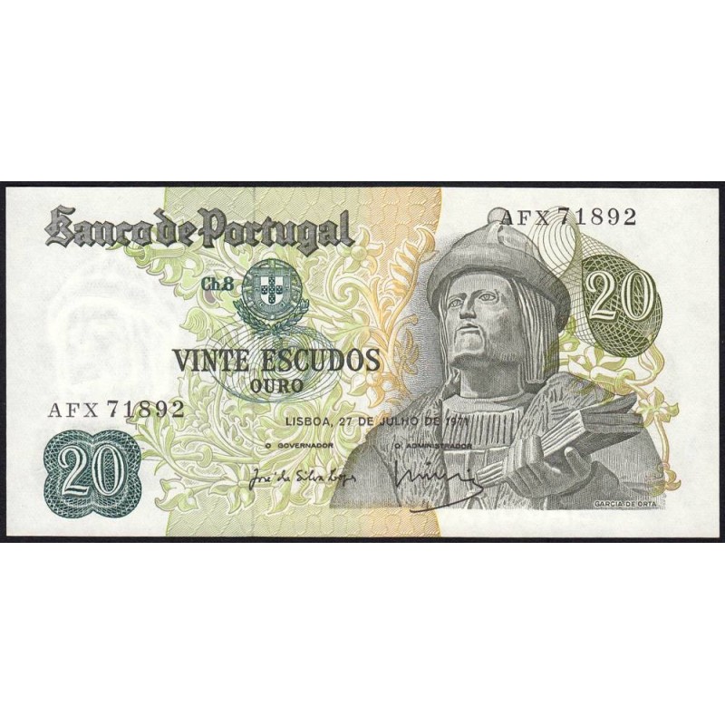 Portugal - Pick 173_a5 - 20 escudos - Série AFX - 21/06/1971 - Etat : pr.NEUF