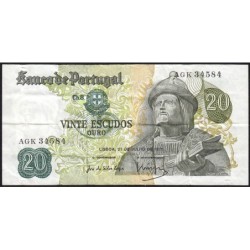 Portugal - Pick 173_a5 - 20 escudos - Série AGK - 21/06/1971 - Etat : TB+